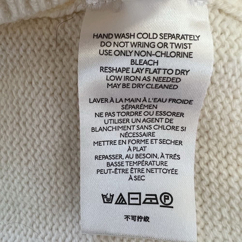 Maeve Anthropologie Kiara Sweater Ivory‎ Textured Bubble Balloon Sleeves S FLAW - Picture 11 of 15